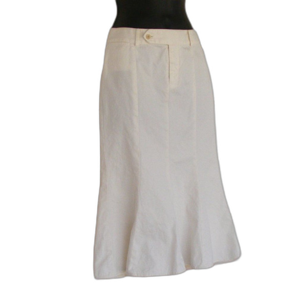 RALPH LAUREN Skirt, Girls 7/25.5" Waist, Mermaid, Off-White, Cotton, Tiny Pocket - Picture 2 of 11